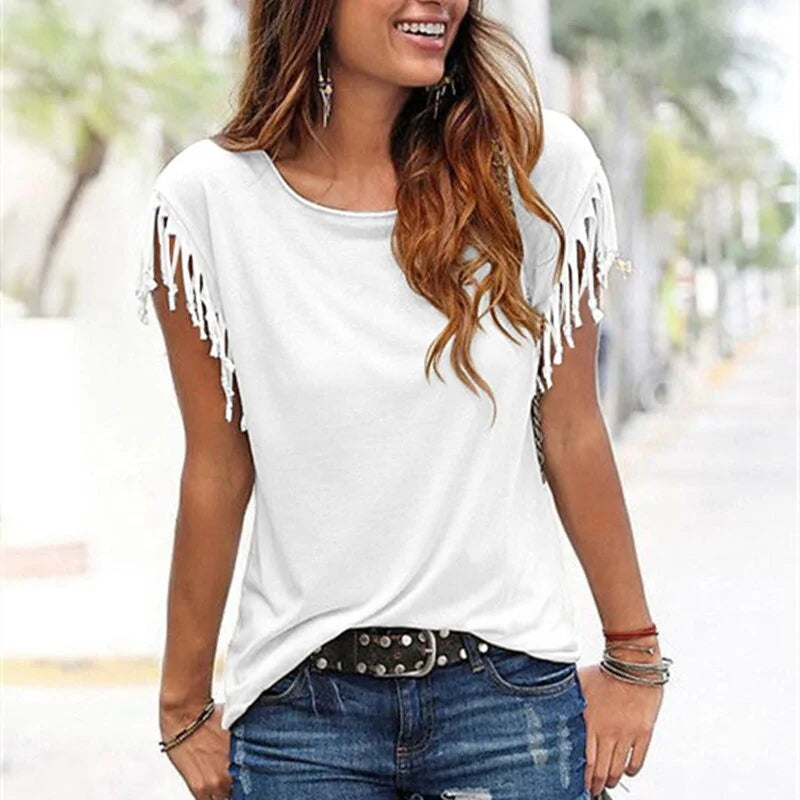 Casual Tassel T-shirt