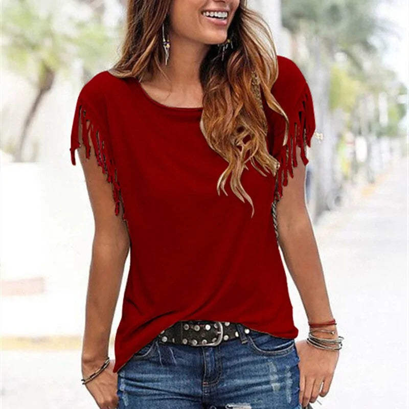 Casual Tassel T-shirt