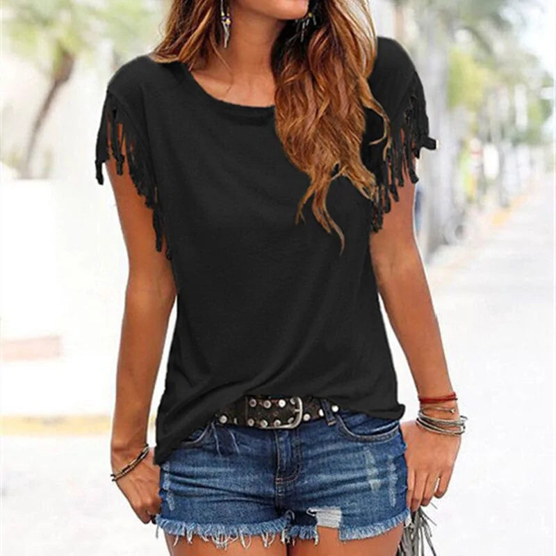 Casual Tassel T-shirt