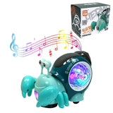 Cute Sensing Crawling Crab baby toy with music and colorful lights, designed for sensory play and crawling encouragement.