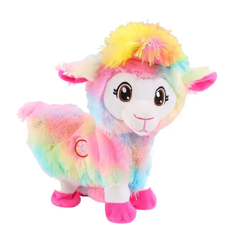 Plush Electric Baby Music Funny Toy Llama in pastel colors, perfect for engaging and entertaining children.