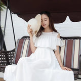 High Waist Chiffon Dress