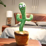 Adorable funny dancing cactus toy with a smiling face, perfect for adding joy and whimsy to any room.