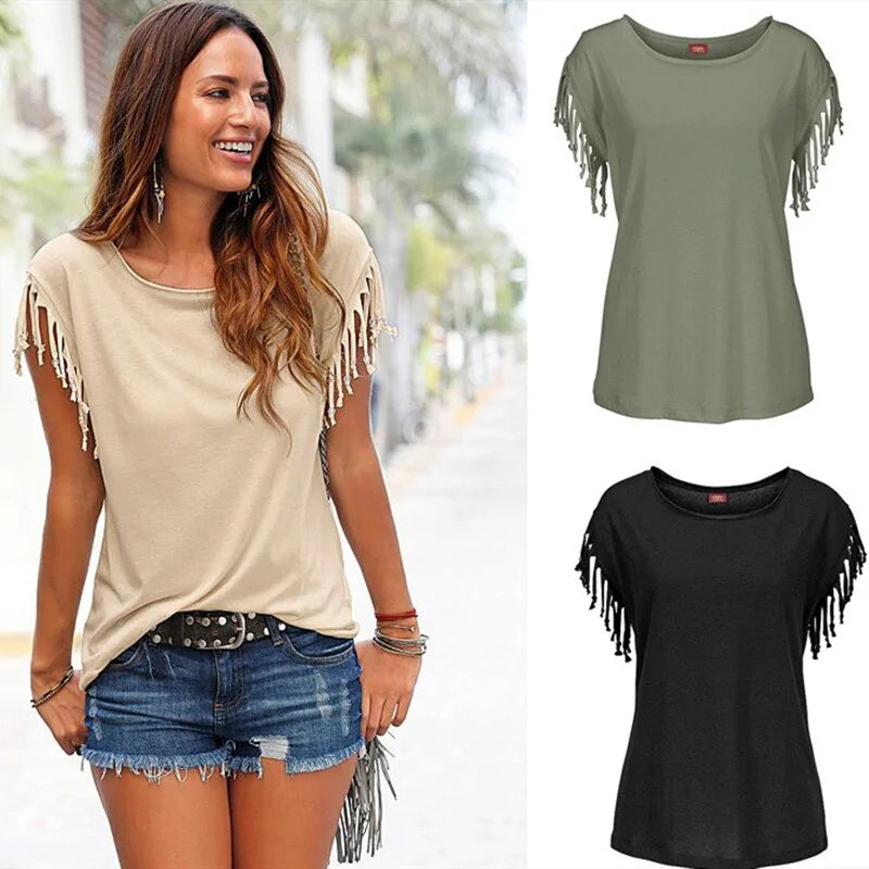 Casual Tassel T-shirt